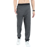 Men's Casual Lounge Pants with ribbed cuffs - Black